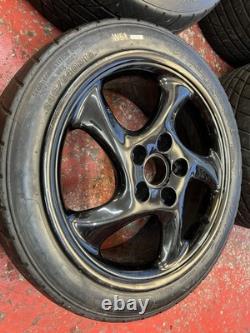 18 Cup 3 Porsche 911 Turbo Twist Style 8.5x18 5x130 Alloy Wheels + Track Tyres