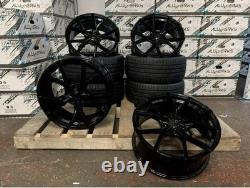 18 ESTORIL Style Alloy Wheels Gloss Black + Tyres Audi A3 S3 RS3 & TYRES
