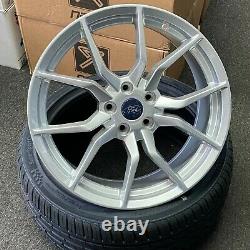 18 Ford RS Style alloy wheels gloss Silver & 225/40/18 tyres Focus Connect +