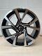 18 Gloss Black & Polished Vw Clubsport Style Alloy Wheels Brand New Boxed