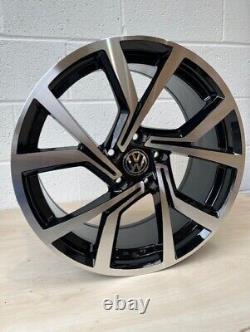 18 Gloss Black & Polished VW Clubsport Style Alloy Wheels Brand New Boxed
