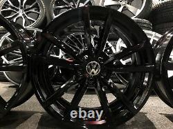 18 Gloss Black VW Golf Pretoria Style Alloy Wheels Golf Caddy Tiguan + more