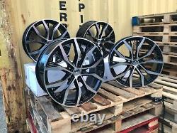 18 Golf GTI Dallas Style Alloy Wheels Gloss Black Machined VW MK5 MK6 MK7 5x112