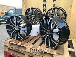 18 Golf GTI Dallas Style Alloy Wheels Gloss Black Machined VW MK5 MK6 MK7 5x112