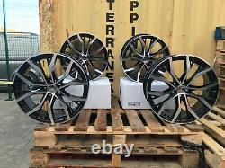 18 Golf GTI Dallas Style Alloy Wheels Gloss Black Machined VW MK5 MK6 MK7 5x112