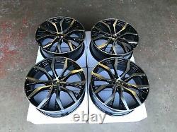 18 Golf GTI Dallas Style Alloy Wheels Gloss Black Machined VW MK5 MK6 MK7 5x112