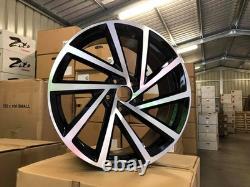 18 Golf R Spielberg Style Alloy Wheels Gloss Black Fits MK6 MK7 MK7.5 MK8