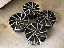 18 Golf R Spielberg Style Alloy Wheels Gloss Black Fits MK6 MK7 MK8 Caddy