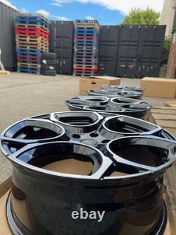 18 Gti Style Alloy Wheels Gloss Black Pol Audi A3 S3 A4 A6 5x112 cb57.1