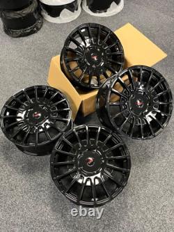 18 Inch Ford Transit Rally Style Gloss Black Alloy Wheels -Transit Custom 5x160
