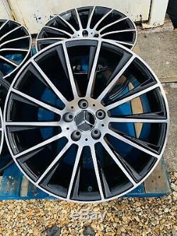 18 Mercedes AMG Turbine Style Alloy Wheels Black/Polished Mercedes C-Class W205