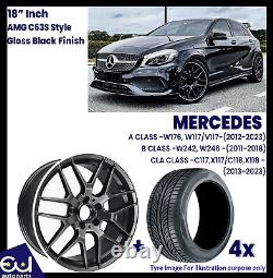 18 Mercedes Amg C63s Style Alloy Wheels & 235/40/18 Tyres A B C Class Cla 4x