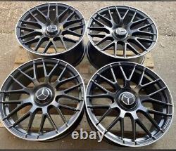 18 Mercedes C63S Style Alloy Wheels SATIN Polished Edge for Mercedes A-Class