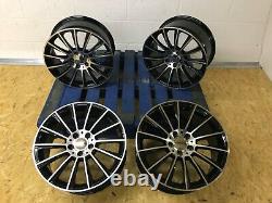 18 Mercedes C Class 2007-2024 Twist Style Black Polished Alloy Wheels