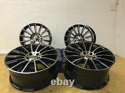 18 Mercedes C Class 2007-2024 Twist Style Black Polished Alloy Wheels