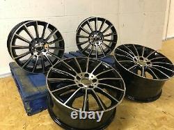 18 Mercedes C Class 2007-2024 Twist Style Black Polished Alloy Wheels