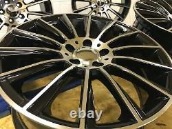 18 Mercedes C Class 2007-2024 Twist Style Black Polished Alloy Wheels