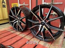 18 Milton GTD Style Alloy Wheels Only Black/Pol for Volkswagen Golf Mk5 Mk6 Mk7