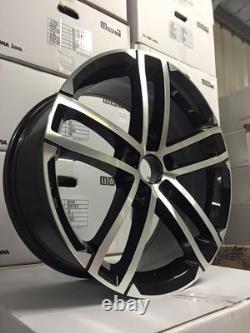 18 NEW VW Golf Nogaro Style Alloy Wheels Gloss Black Polished MK5 MK6 MK7 5x112
