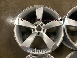 18 New TTRS Rotor Style Alloy Wheels Silver Machined Audi A3 A4 A6 A8 VW Golf