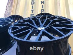 18 R8 F GLOSS BLACK Style ALLOY WHEELS X4Fits AUDI A3 A4 A6 TT PCD 5X112