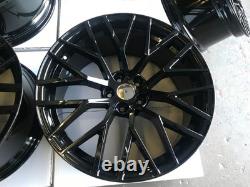 18 R8 F GLOSS BLACK Style ALLOY WHEELS X4Fits AUDI A3 A4 A6 TT PCD 5X112