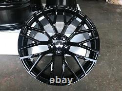 18 R8 V10 Style Alloy Wheels To Fit Audi A3 A4 A6 Vw Seat 5x112 8j Gloss Black