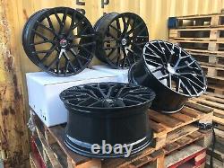 18 R8 V10 Style Alloy Wheels To Fit Audi A3 A4 A6 Vw Seat 5x112 8j Gloss Black