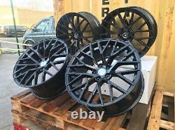 18 R8 V10 Style Alloy Wheels To Fit Audi A3 A4 A6 Vw Seat 5x112 8j Gloss Black