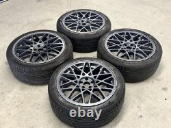 18 ROTIFORM BLQ STYLE ALLOY WHEELS 5x100 black AUDI A1 VW POLO GOLF SKIDA FABIA