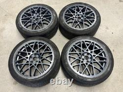 18 ROTIFORM BLQ STYLE ALLOY WHEELS 5x100 black AUDI A1 VW POLO GOLF SKIDA FABIA