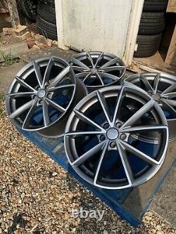 18 RS4 Style Alloy Wheels Only Satin Grey/Diamond Cut to fit Audi A3 (2004-on)