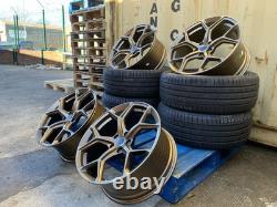 18 RS5 Style ALLOY WHEELS + TYRES Fits AUDI A3 A4 A6 TT GOLF CADDY CUPRA GM BRZ