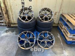18 RS5 Style ALLOY WHEELS + TYRES Fits AUDI A3 A4 A6 TT GOLF CADDY CUPRA GM BRZ