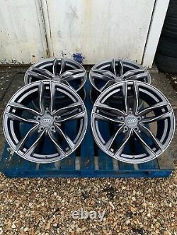 18 RS6 Style Alloy Wheels Only Satin Grey/Diamond Cut to fit Audi A3 (2004-on)