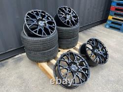 18 Reifnitz S Line S3 Style Alloy Wheels +tyres Fit Audi A3 A4 A6 Vw Seat Black