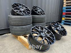 18 Reifnitz S Line S3 Style Alloy Wheels +tyres Fit Audi A3 A4 A6 Vw Seat Black