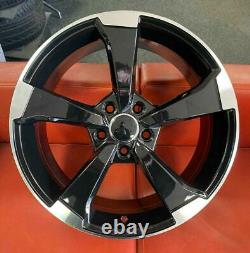 18 Rs3 Style Alloy Wheels Fits Audi A3 S3 Rs3 A4 A6 Tt 5x112 Black Pol