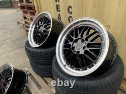 18 S3 BBS LM Style ALLOY WHEELS X4 + TYRES Fits AUDI A3 A4 LEON CUPRA