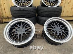 18 S3 BBS LM Style ALLOY WHEELS X4 + TYRES Fits AUDI A3 A4 LEON CUPRA