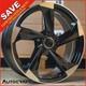 18 S3 Black Edition Bp Style Alloy Wheels X4 Tyres Audi A3 A4 A6 Tt 5x112