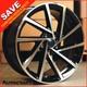 18 Spielberg Bp Style Alloy Wheels X4 Tyres Vw Golf / Caddy