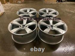 18 TTRS Rotor Style Alloy Wheels Silver Machined Audi A3 A4 A6 A8 5x112