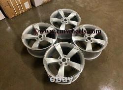 18 TTRS Rotor Style Alloy Wheels Silver Machined Audi A3 A4 A6 A8 5x112