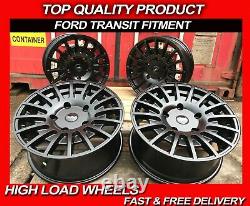 18 Transit RST Style Alloy Wheels Satin Black fits Ford Transit Custom ST 5x160