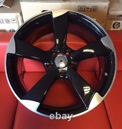 18 Ttrs Style Alloy Wheels Fits Audi A3 A4 A6 Black Polish