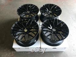 18 VW Golf Clubsport R8 Style Alloy Wheels Black MK5 MK6 MK7