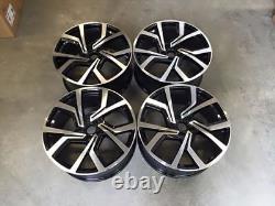 18 VW Golf Clubsport Style Alloy Wheels Gloss Black Polished MK5 6 7 Audi A3