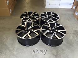 18 VW Golf Clubsport Style Alloy Wheels Gloss Black Polished MK5 6 7 Audi A3