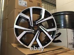 18 VW Golf Clubsport Style Alloy Wheels Gloss Black Polished MK5 6 7 Audi A3